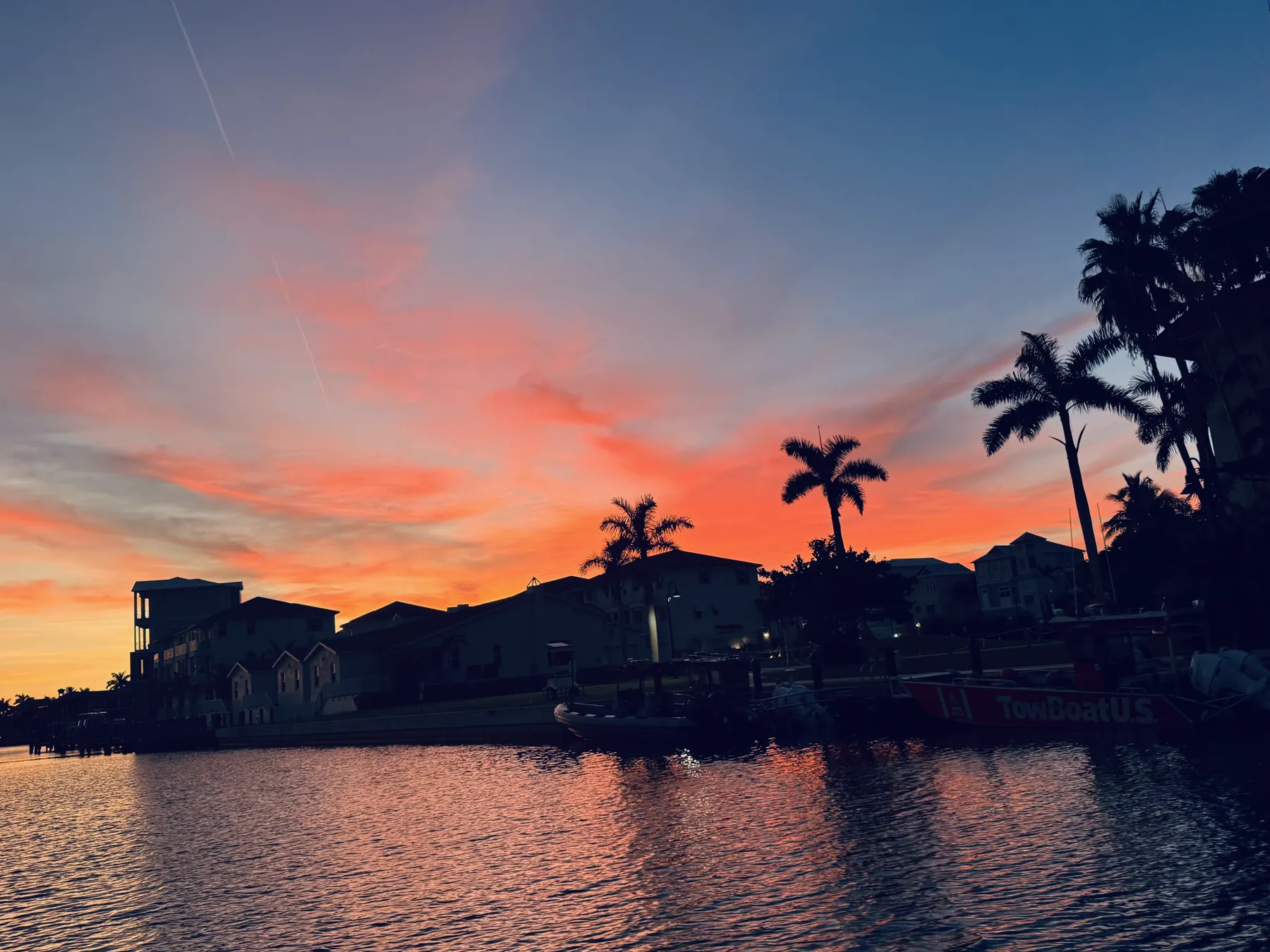 Sunset over the canal